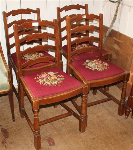 4 ladder back chairs